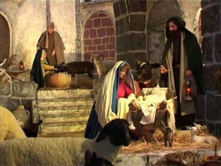 Weert : Die Heilige Familie und das Jesuskind in der Krippe zu Betlehem